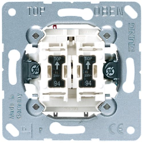 Выключатель с подсветкой без накладки без рамки Jung CD500 2-кл. картинка